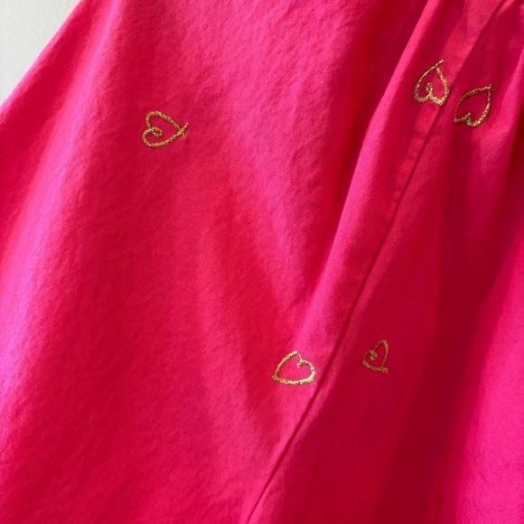 Crown & Ivy Pink Embroidered Heart Blouse - Picture 6 of 8